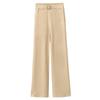 Women's Loose Summer High-Waist Slimming Wide-Leg Straight Pants - Solid Color with Excellent Drape