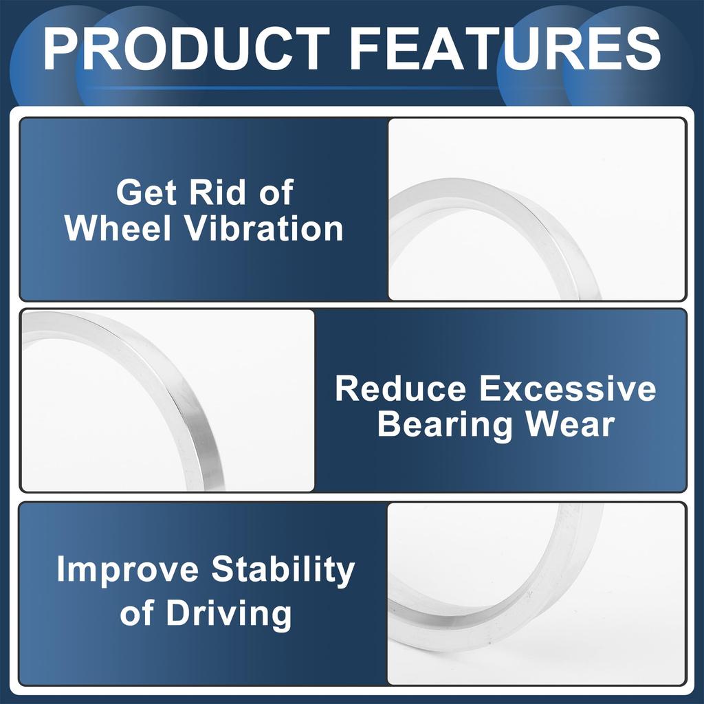 INFINAUTO Wheel Hub Centric Ring OD 76.1mm To ID 66.6mm Wheel Center Shaft Shock