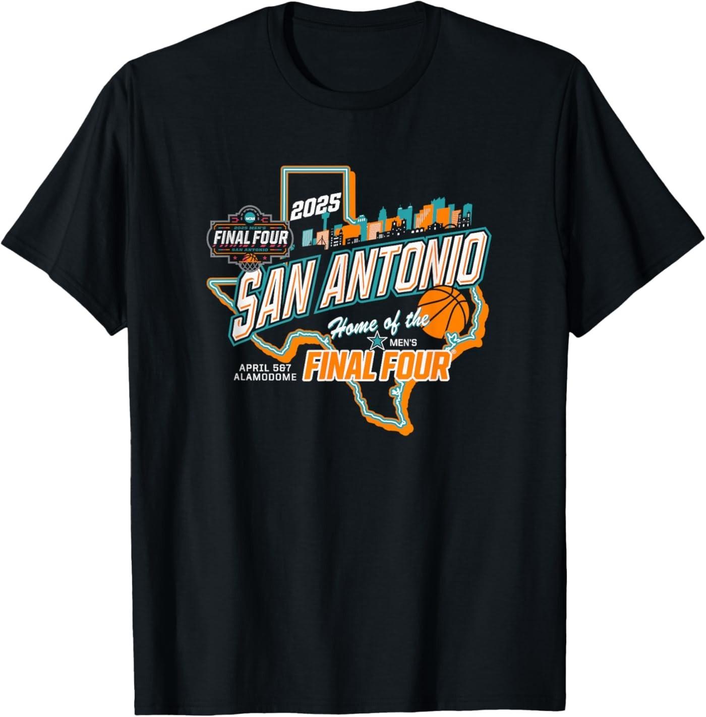 NCAA Final Four 2026 Basketball San Antonio Texas Black T-Shirt L