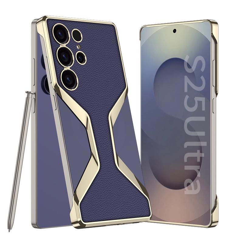 

Samsung S25 Ultra Borderless Electroplated Leather Drop-proof Phone Case S25 Ultra