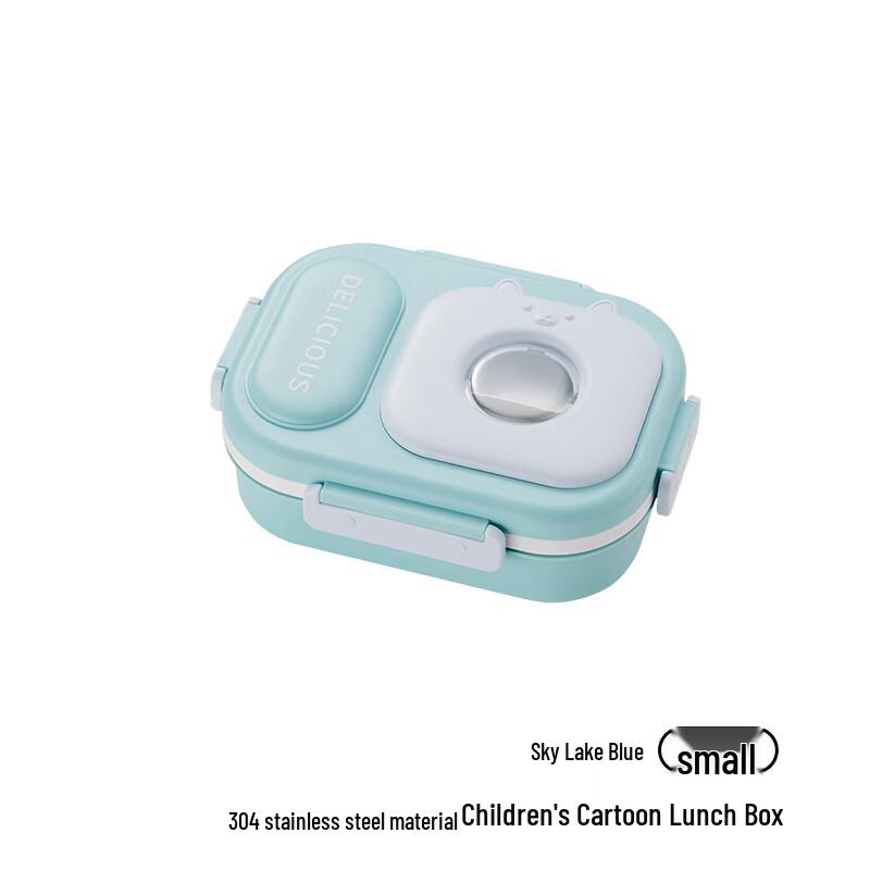 

304 Stainless Steel Cartoon Cat Lunch Box 2-Compartment