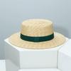 Straw Hat Summer Wide Brim French Elegant Ribbon Women's Sun Hat Holiday Straw Hat Sun Hat  chapeau femme