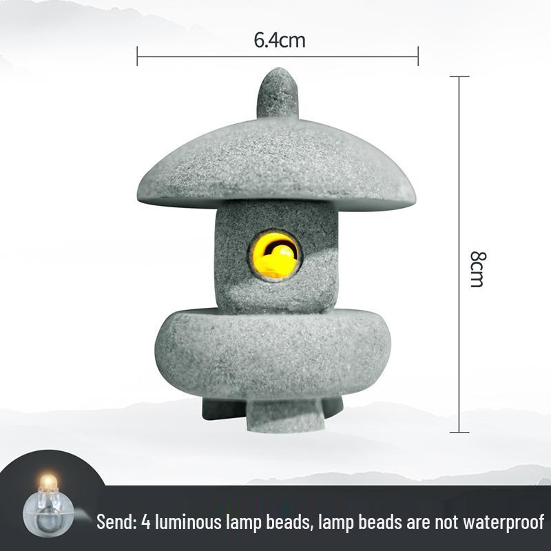 Pebble Bridge Small Boat Ornament: Miniature Water Bonsai Rockery Decoration for Floral Landscapes.