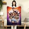 1PC Supernatural Patterned Flannel Blanket Suitable For All Seasons For Home Decor Warmth And Comfort Gifts Holiday Present