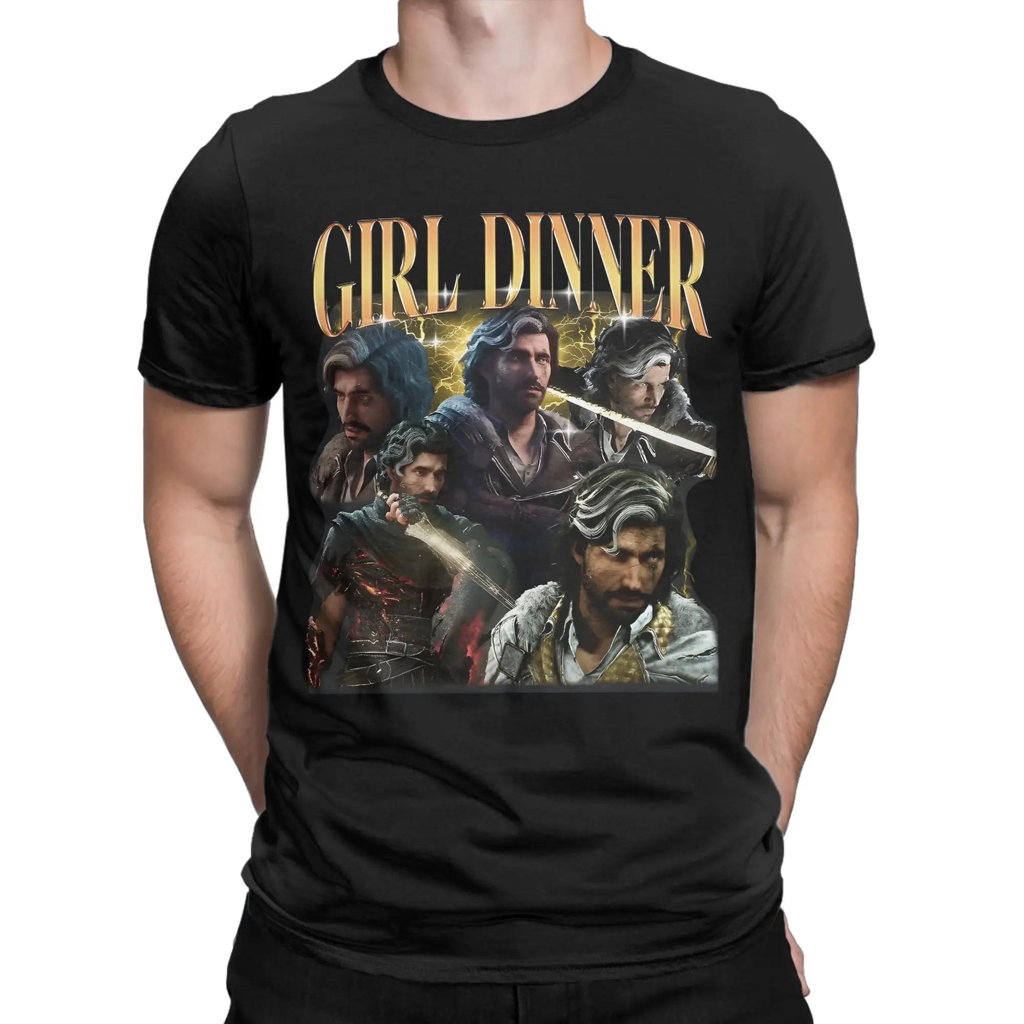 

Funny Verso Clair Obscur Expedition 33 Vintage 90s Girl Dinner T-Shirts Men Round Collar T Shirt Short Sleeve Tee Shirt Tops XXXXXL