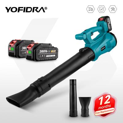 Soffiatore Elettrico Cordless – Soffiatore per Foglie da 2000W a 6 Velocità e Spazzaneve/Polvere per Batteria 18V