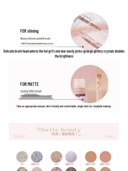 Floria Liquid Eyeshadow: Shimmer, Matte & Glitter Highlights