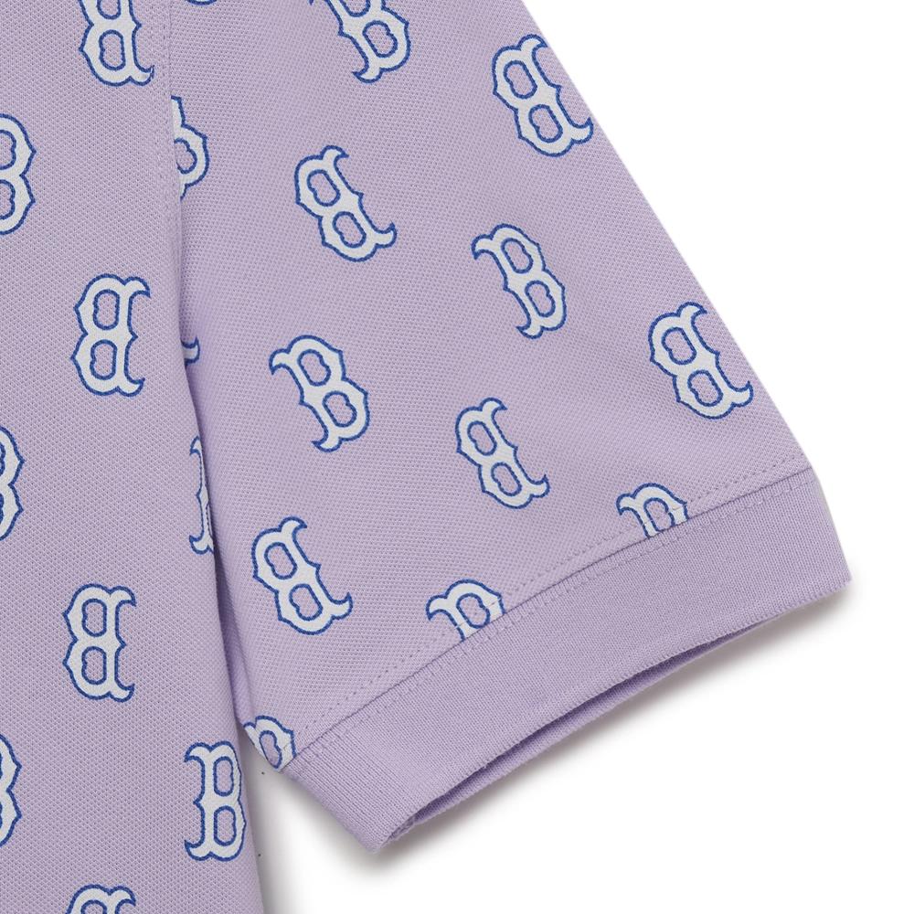 New MLB Short Sleeved Dress Women's Purple 3FOPM0233-43LDL