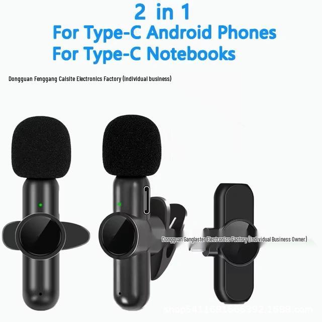 K3 Wireless Lavalier Microphone with Intelligent Noise Reduction for Live Streaming and Interviews