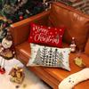 Merry Christmas Cushion Case Red Cushion Cover Throw Pillow Case Sofa Home Decorative Pillows Cover New Year Pillowcase Gift