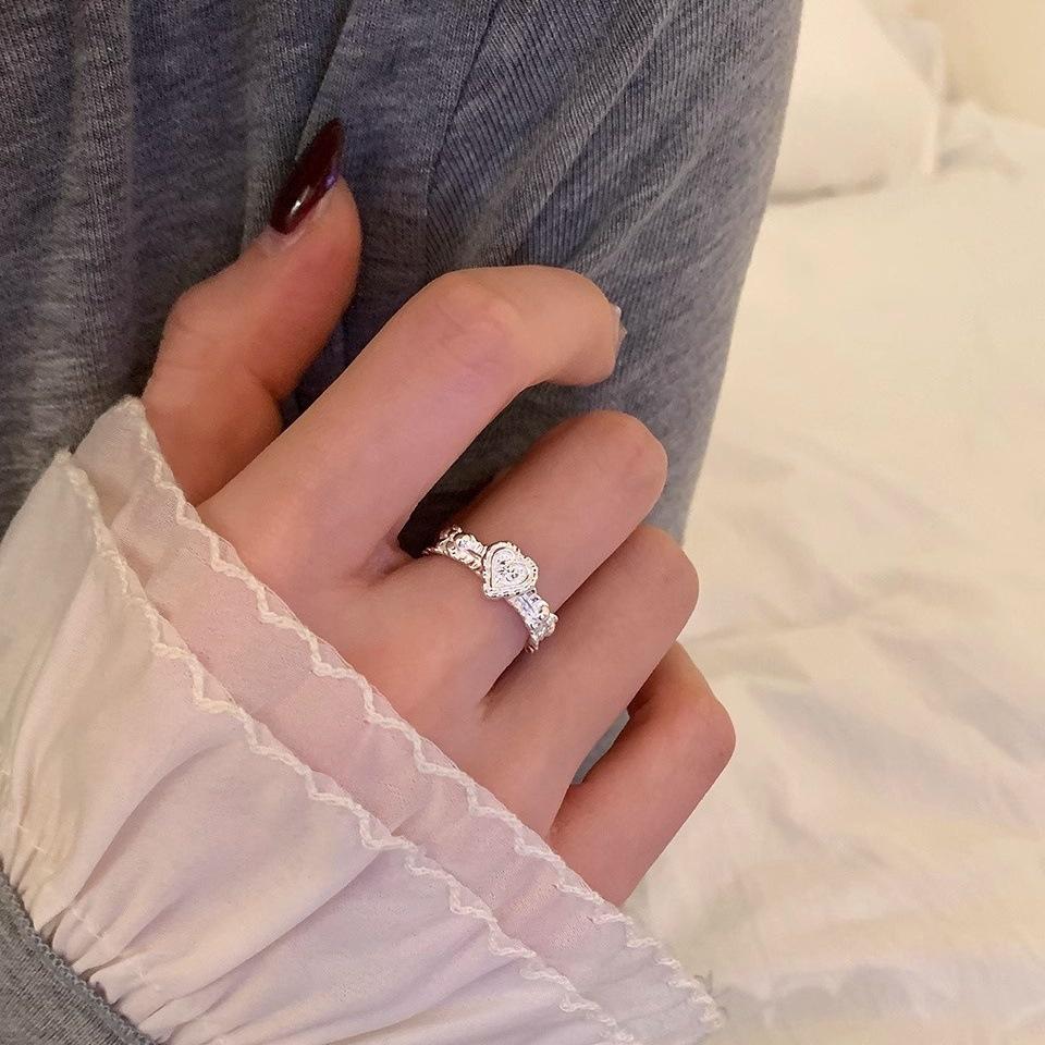 Xiaohongshu S925 Sterling Silver Summer Ring: Women's High-End Niche Light Luxury, Non-Fading Silver Jewelry