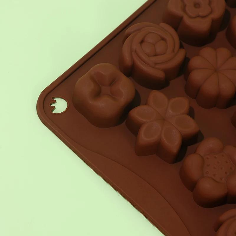 Chocolate Silicone Baking Mold Horse Multiple Flower Shape Cake Cookies Bread Candy Pastry Gummy Jelly Soap Candle Making Tool