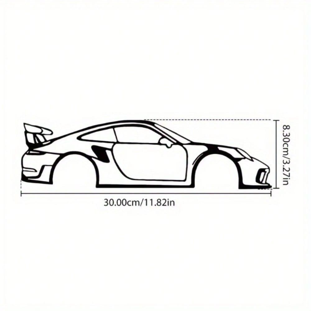 HELLOYOUNG Sports Car Silhouette Template Laser Cut Wall Art Automotive Decor Precision Steel Panel