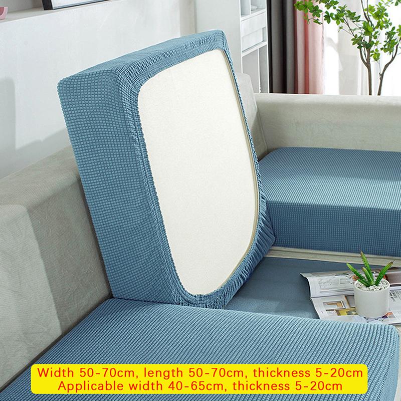 

Elastic Sofa Seat Cover Stretchable 1 Seater Cushion Slipcover Anti-Slip Dust Sofa Couch Thick Cushion Cover blue