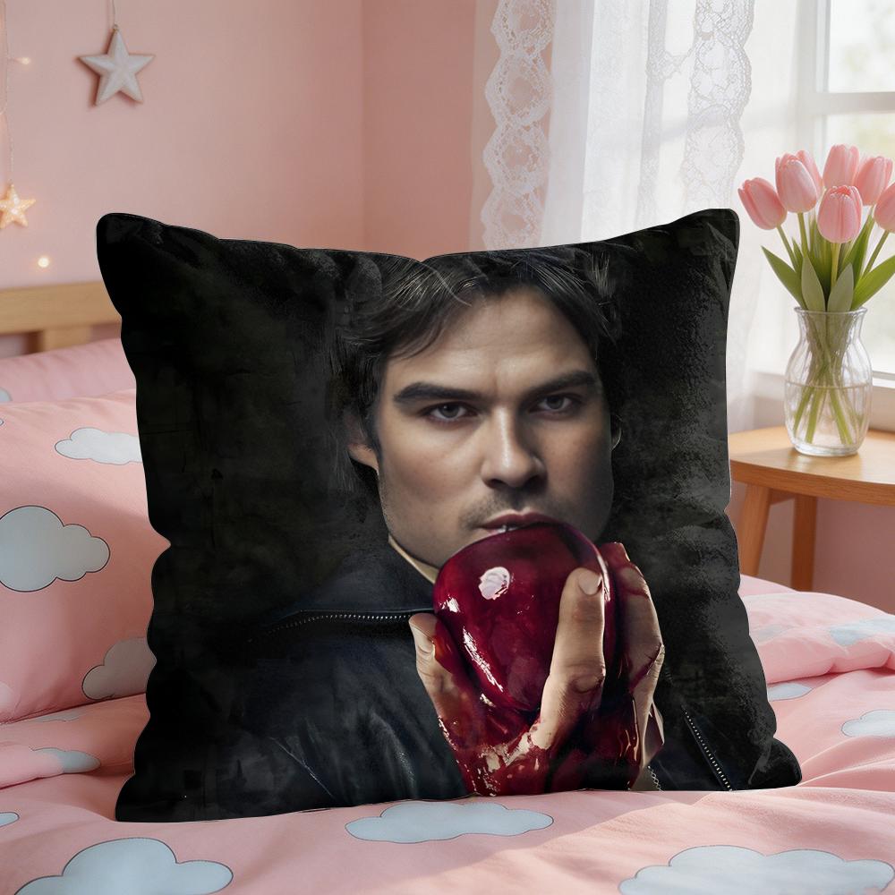 DDamon Salvatore COOL Cushion Cover Square Short Plush Pillow Case Living Room Sofa Home Decor Funda X