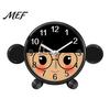 Time Teaching Clock Cartoon Animal Alarm for Students, Non-Ticking Quiet Movement Electronic Clock, Battery Operated Desk Home Bedroom