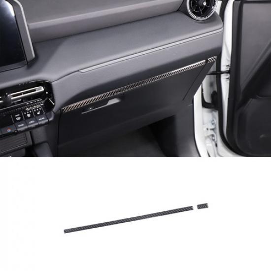 Soft Carbon Passenger Glove Box Trim Sticker For Toyota Land Cruiser LC250 24+