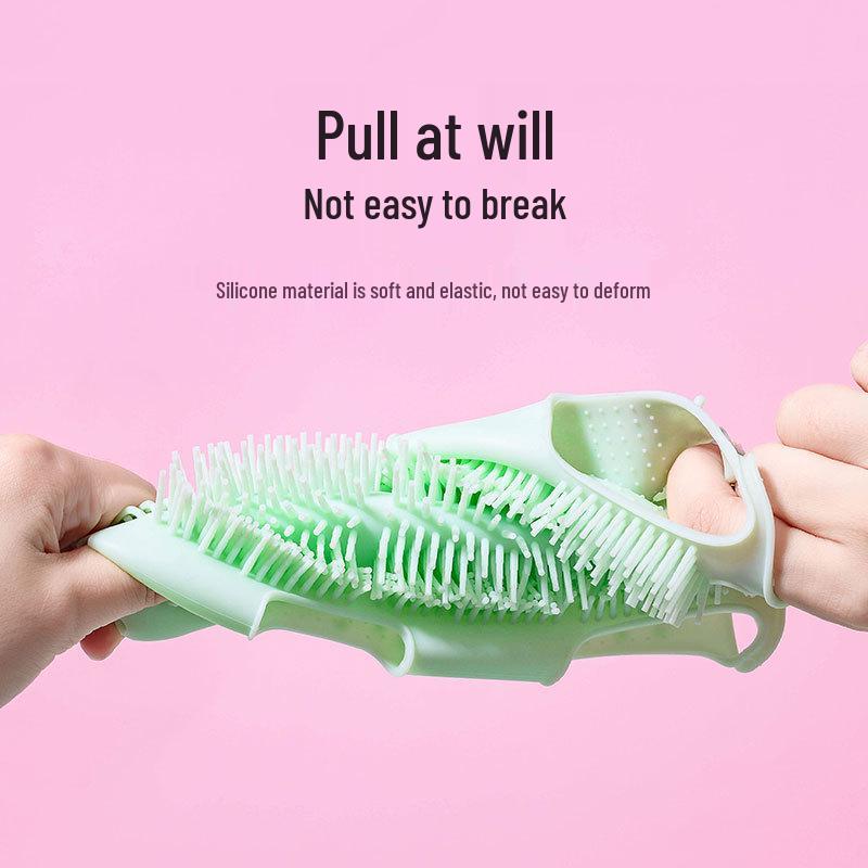 Double-Sided Silicone Bath & Shower Brush for Daily Body Massage & Skin Cleansing