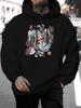 New Arrival for Summer 2026: Unisex European and American Style Casual Versatile Fashion Hooded Sweatshirt with  Koi Fish Swimming and Cherry Blossoms