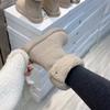 Snow Boots, Retro Flat Heel, Slimming and Warm Women's Boots, Mid-calf Length Boots, Cotton Shoes