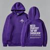 Womens Hooded Sweatshirt 350g Air Layer Loose Fit Printed Casual Streetwear
