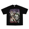 Stylish Black Vintage Nikola Jokic "The Joker" Basketball Print Cotton Short-Sleeve T-Shirt