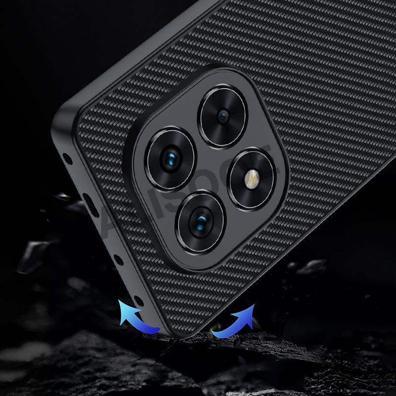 Pouzdro pro POCO M8 Pro 5G s vláknitou texturou a PU koženým pouzdrem pro telefon Funda pro Xiaomi POCO M8 Pro Capa