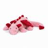 Peluche Soffice Drago Azzurro Cielo Giocattolo di Peluche da JC, Bambola Drago con Spine Colorate e Ali Bianche per Regalo di Compleanno per Bambino