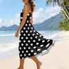 Sleeveless Bohemian Print Maxi Dress for Women Summer Spaghetti Strap Flowy Casual Loose Fit Lightweight Sundress