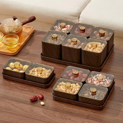 Plastic Storage Tray Fruit Tray Decorative Moisture-proof Sealed Snack Dried Fruit Food Serving Tray Kitchen Organizer