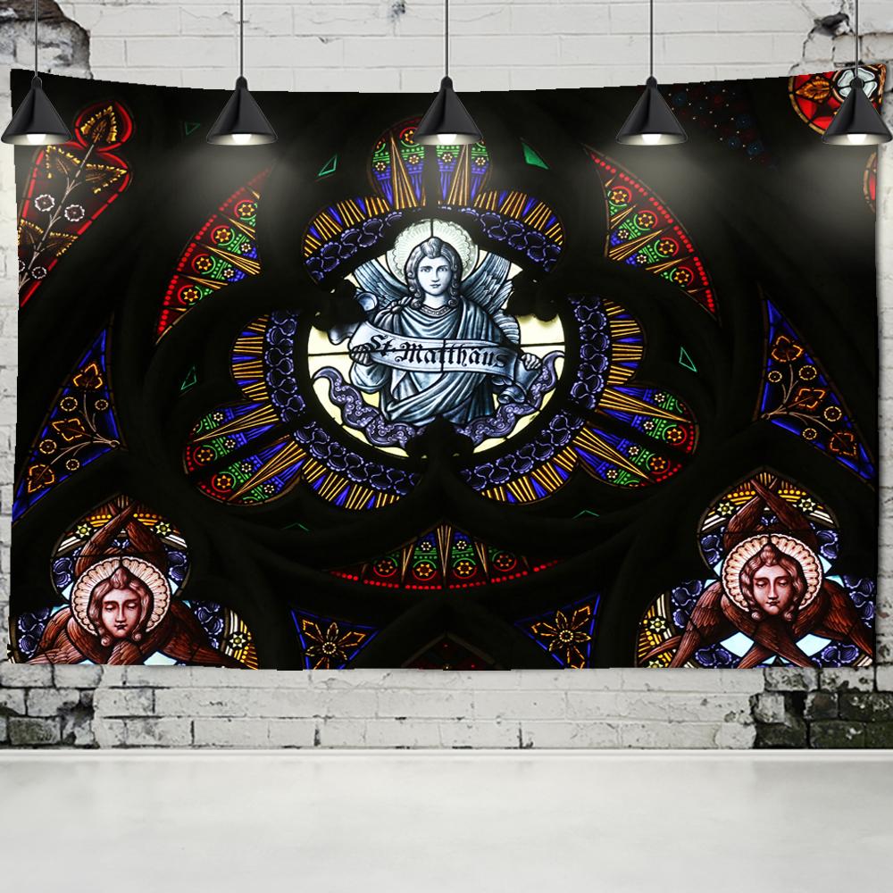 Christian Church Tapestry Evangelist Matthew Saints Home Decor Wall Art Mural Drop Shipping Wall Cloth Christ Wall Tapestries
