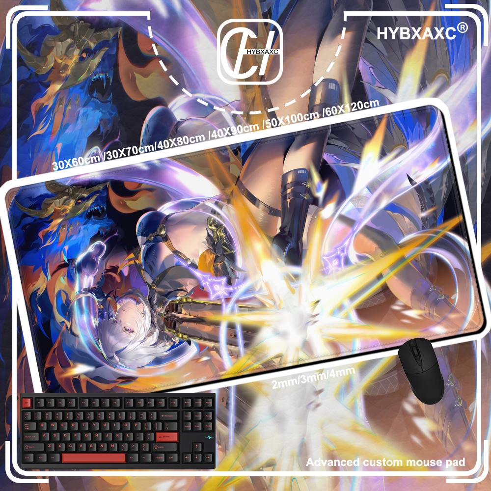 

HYBXAXC Large Wuthering Waves Galbrena cool girl Mouse Pad XXL Gaming Computer Game PC Keyboard desk mat Non-Slip Rubber Laptop 600x300x2mm