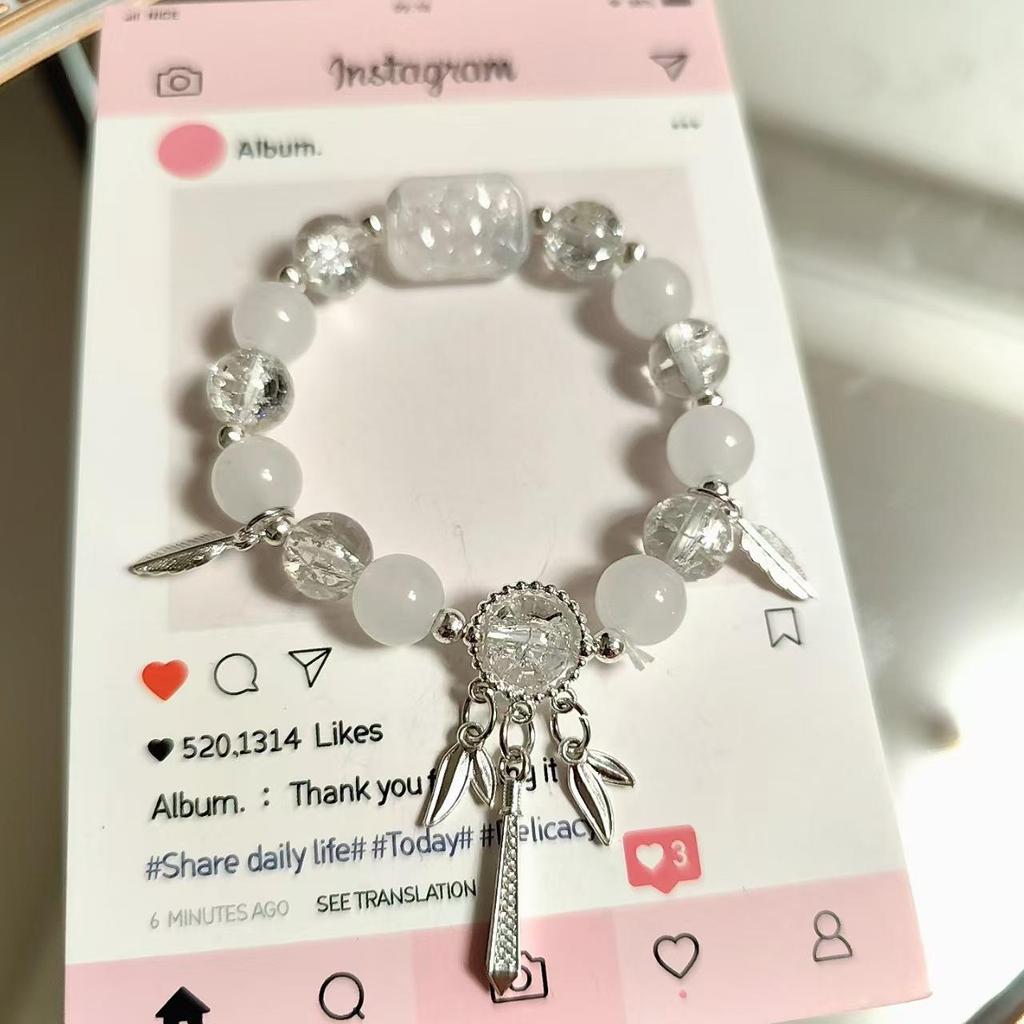 Festive Holiday Christmas Tree Bracelet with Lampwork Beads