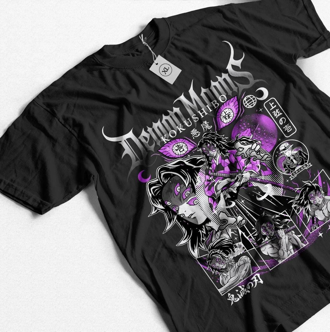 

Kokushibo T -Shirt Demon Slayer Manga Kimetsu No Yaiba Best Anime Gift Shirt S