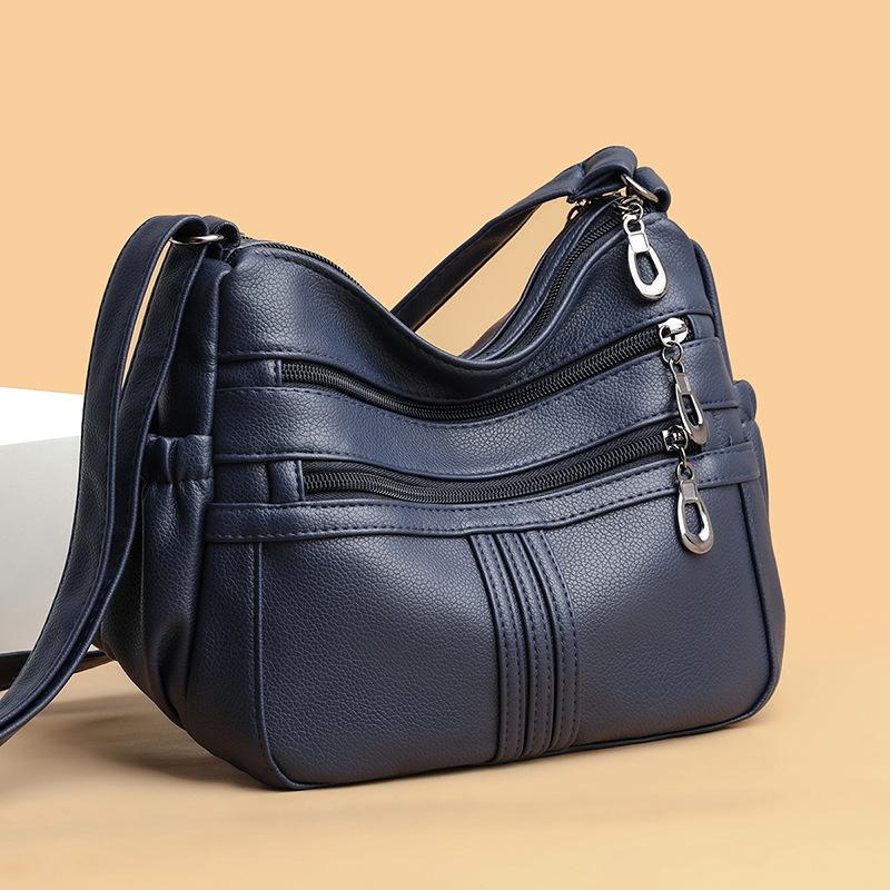 Texturierte Damentasche lässige Mode mehrschichtige Umhängetasche