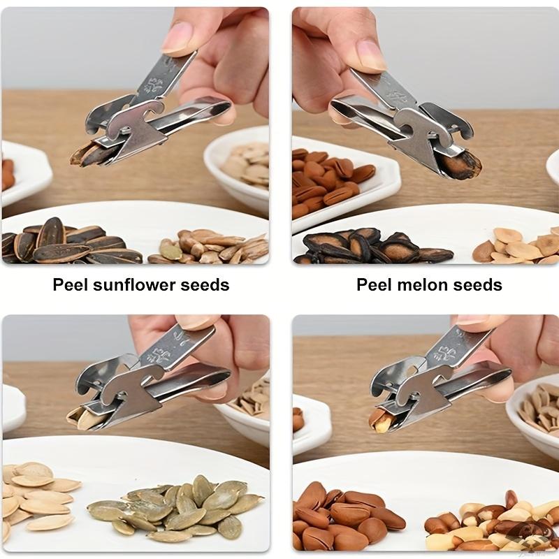 2pz Schiaccianoci Schiaccianoci per Pinoli Gadget da Cucina Adatto per Feste, Dolci da Forno e Schiacciare Semi di Melone