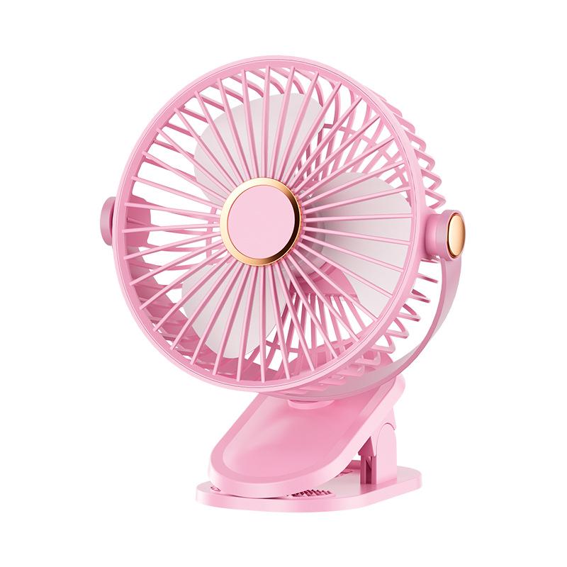 

USB Rechargeable Desktop Fan with Night Light and Long Battery Life - Ideal for Home and Dorm Use 300mAh розовый