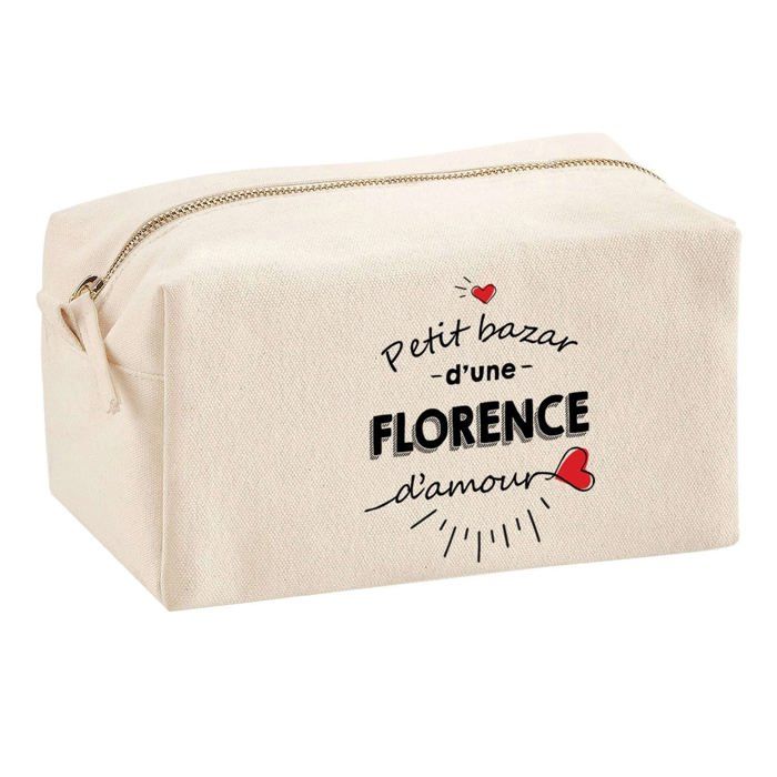 Trousse multifonction Bazar d'une Florence d'amour Cadeau Anniversaire Idée Personnalisé | Trousse Scolaire Fournitures Bureau