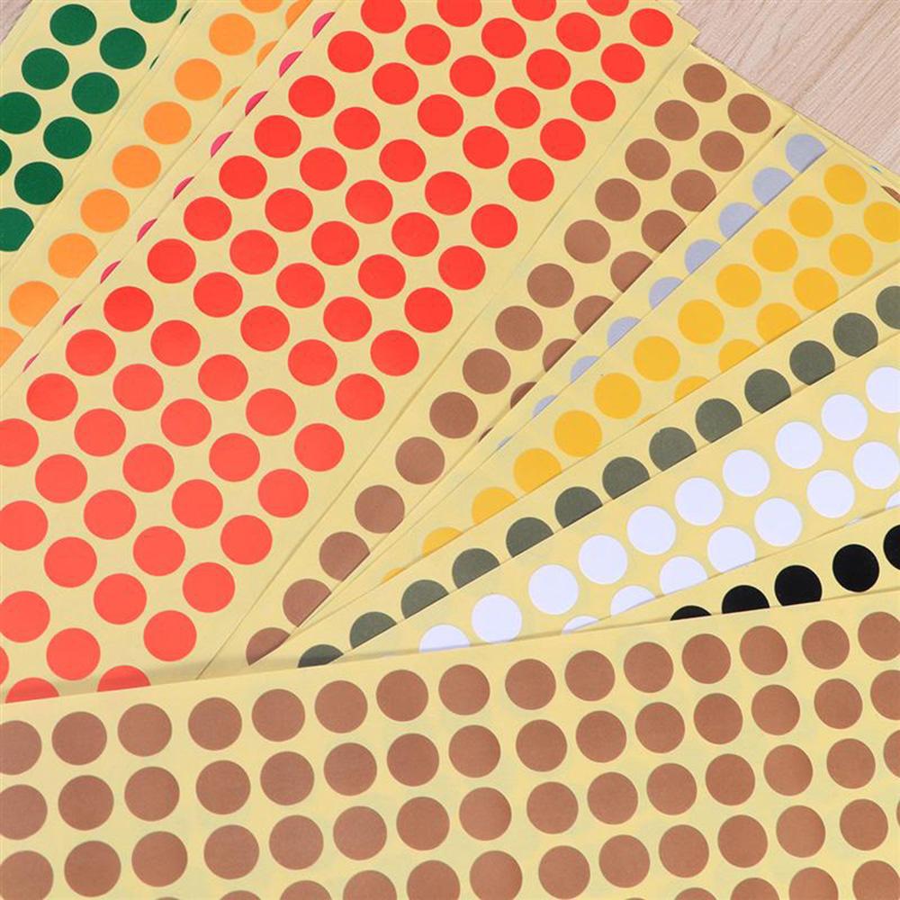 School Supplies Stationery Circle Dot Labels Round Stickers Circle stickers Color Coding Labels