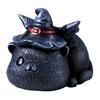 Magician Cat Statue Hand-painted Cat Figurine Collectible Halloween Decoration Desktop Cat Sculpture for Home Table Shelf Decor