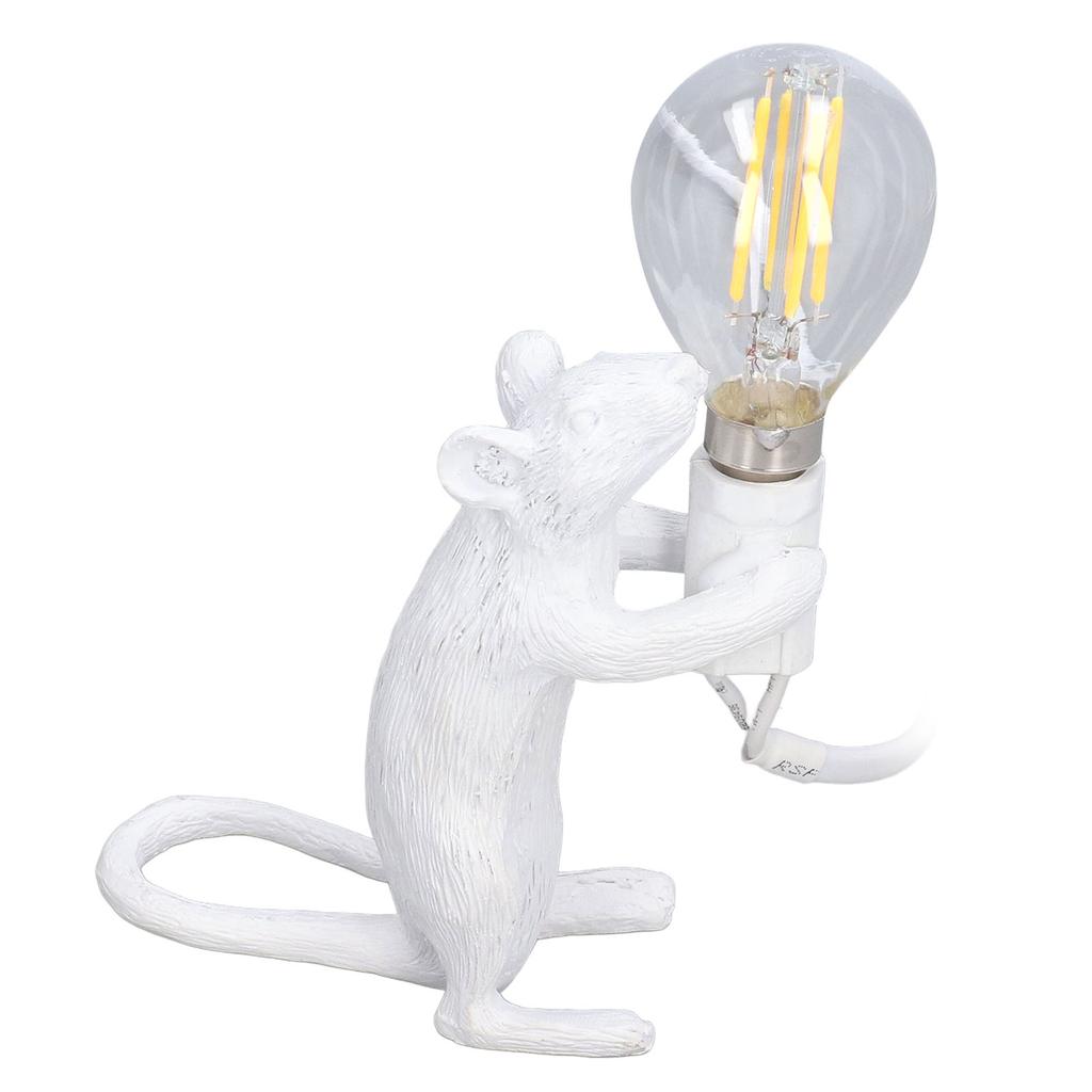 Animal Lamp Soft Lighting Simple Operation Lifelike Image Modern Resin Mouse Lamp for Home Cafe