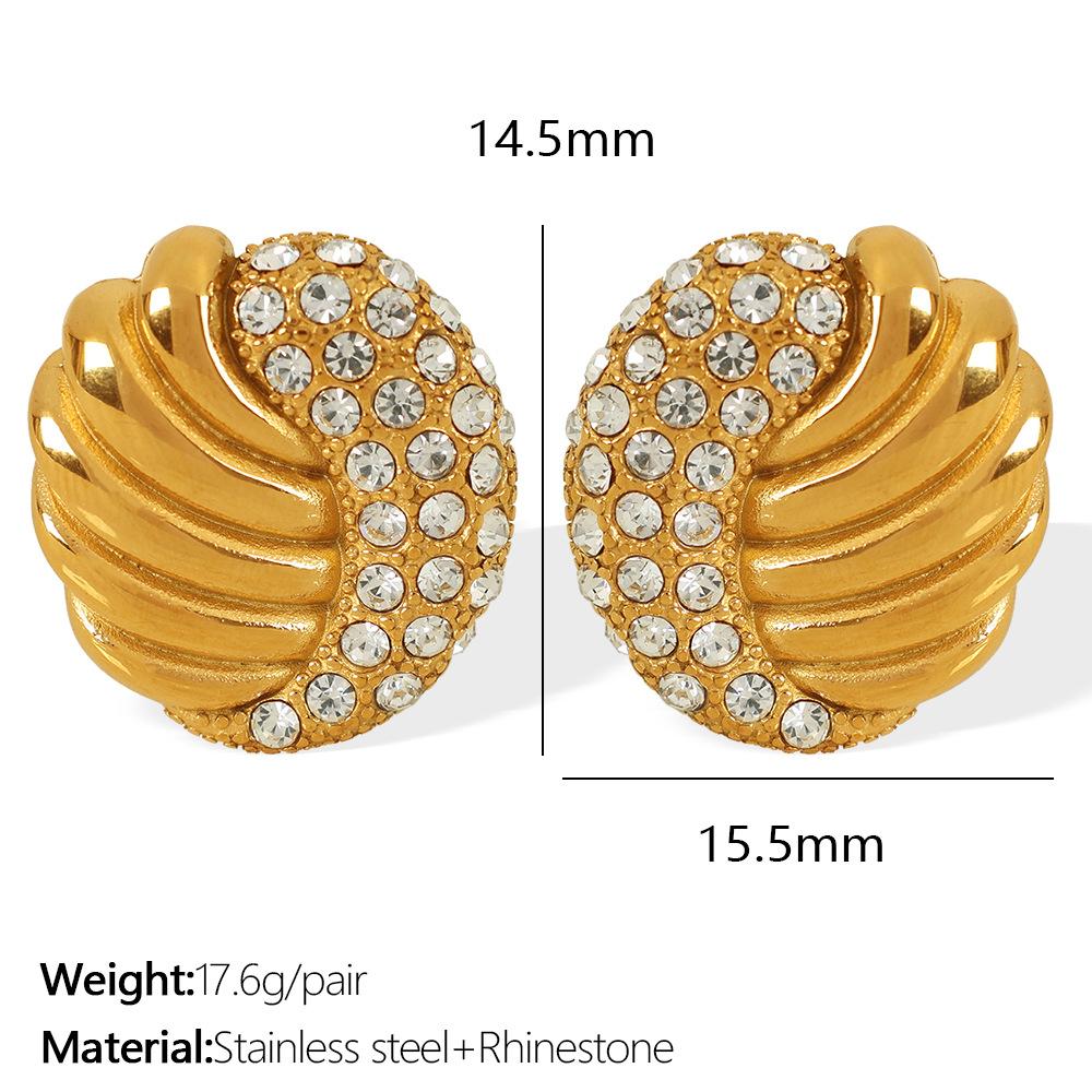 

ins style European and American fashionable diamond-encrusted wing earrings exquisite versatile stud earrings