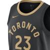 Nike NBA Quick-Dry Printed City Edition Jersey Tank, SW Fan Version, 2022-23 Season, Raptors, Vanvleet No. 23 Unisex Tops Black DO9611-010