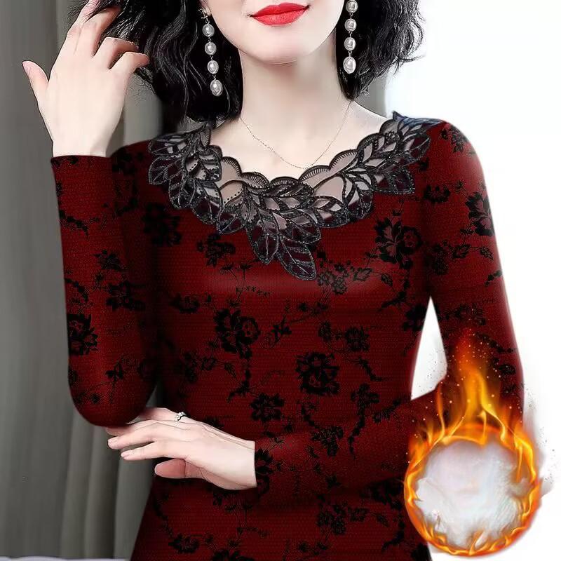 

Новая интегрированная двухсторонняя немецкая бархатная полуводолазка для женщин, длинный рукав, тонкий и универсальный теплый топ 4XL