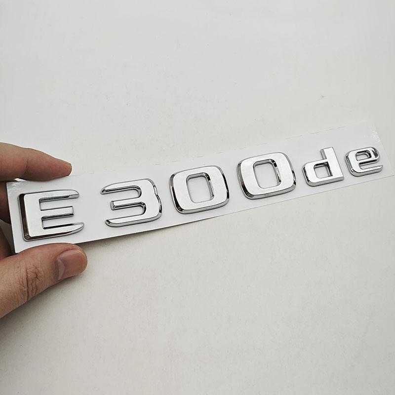 3D ABS Car Letters Logo E300e E300de Badge Sticker Rear Trunk Emblem Decals For Mercedes Benz E300e E300de W213 S213 Accessories