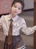 Girls' Pleated Skirt JK Uniform Set - 2025 Fashionable Academy Style for Spring & Autumn