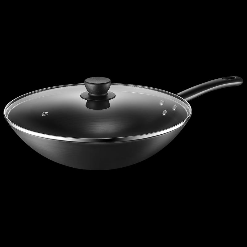 Midea Refined Iron Wok with Lid
