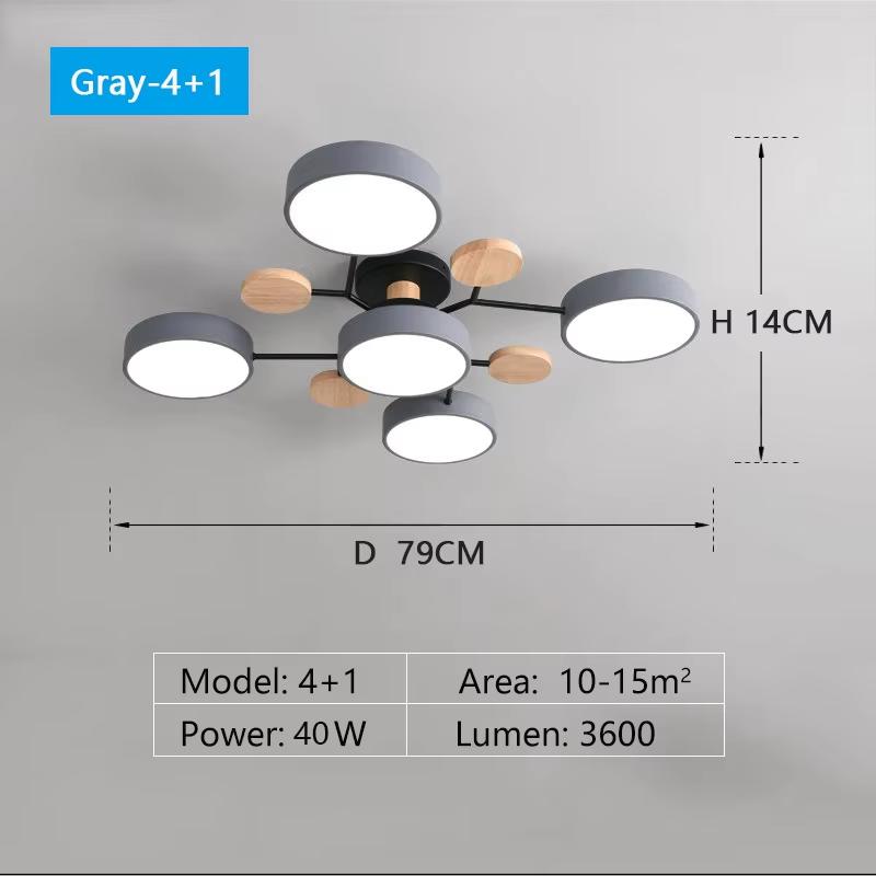Nordic Living Room Ceiling Chandelier Bedroom Modern LED Ceiling Light Kitchen Wooden Chandelier Dining Room Lamp Aisle Lighting