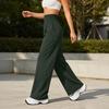 Hohe Taille Weites Bein Yogahosen für Damen Lockerer Schnitt Elastischer Bund Entspannte Lounge Trainingshosen mit Taschen