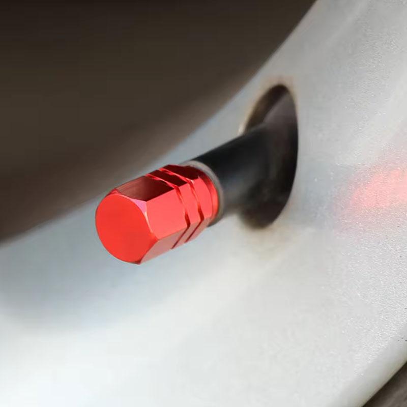 BFO1 Car Tire Valve Stems Cap Tire Valve Cap Aluminum Tire Wheel Stem Air Valve Cap Universal Hexagonal Covers Shape Dust Valve